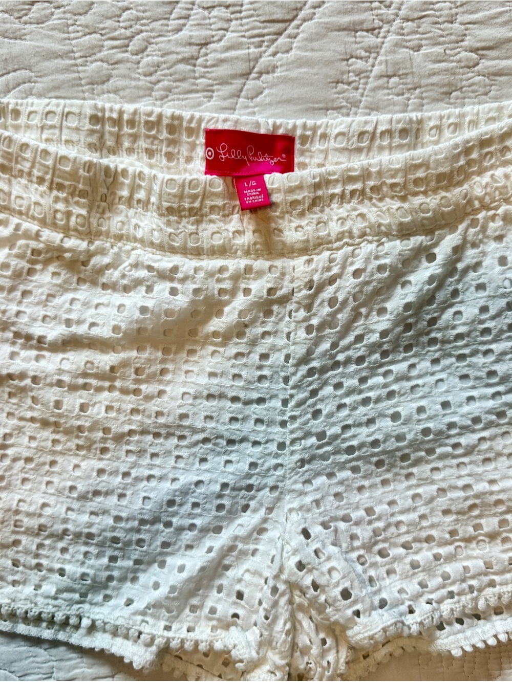 Lilly Pulitzer for Target White Eyelet High-Waist Shorts